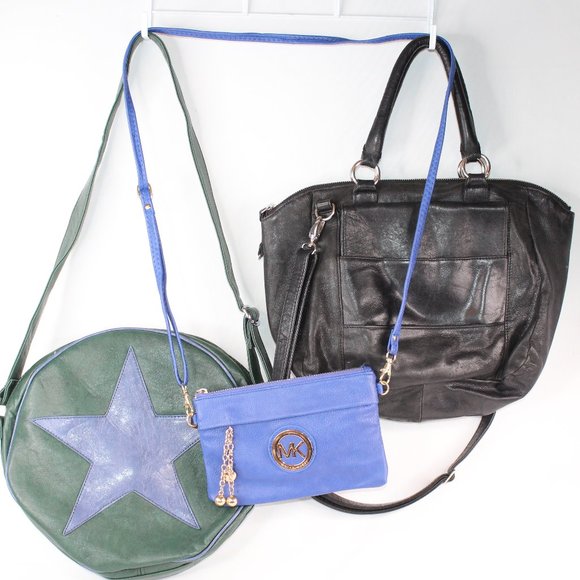 Michael Kors Handbags - Lot of 3 Crossbody Purses Multi Colored Leather Purses #162